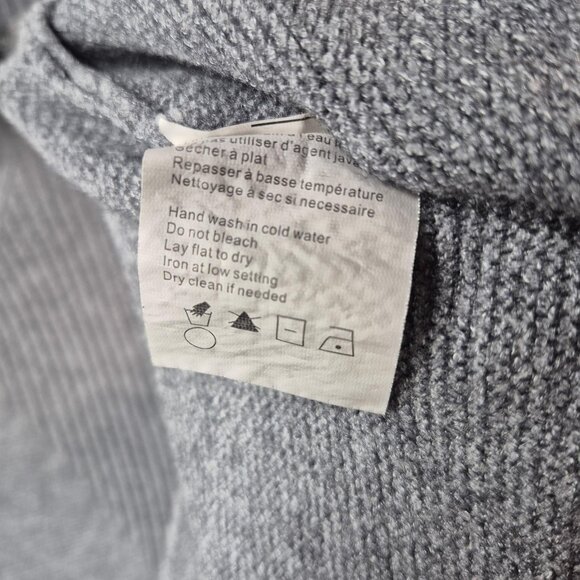 Charlie B Sweater Womens M Gray Knit Pullover Long Sleeve Mock Neck Top - Picture 7 of 8